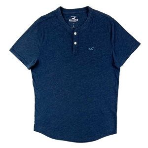 Hollister Co. Essential Navy Blue Icon Henley Tee